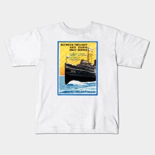 1910 Detroit to Buffalo Steamship Kids T-Shirt